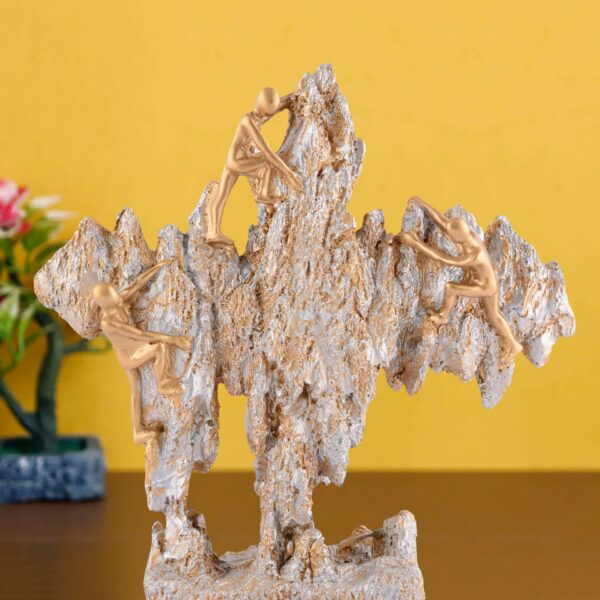 Men Sitting on Ball Showpiece for Home Decor Showpiece, Atlas Sculpture for Office Table D?cor multicolour