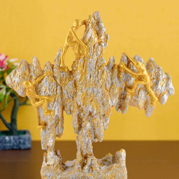 Men Sitting on Ball Showpiece for Home Decor Showpiece, Atlas Sculpture for Office Table D?cor multicolour